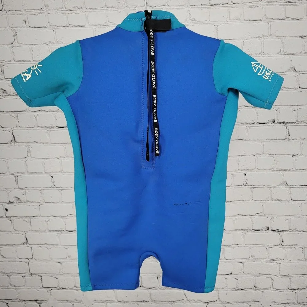 Body Glove Blue Type V Wetsuit Flotation Aid USCG 50+ UVA Kids Medium M 40-50lbs